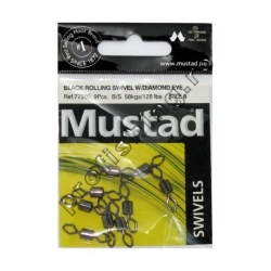 Mustad - Black Rolling Swivel 