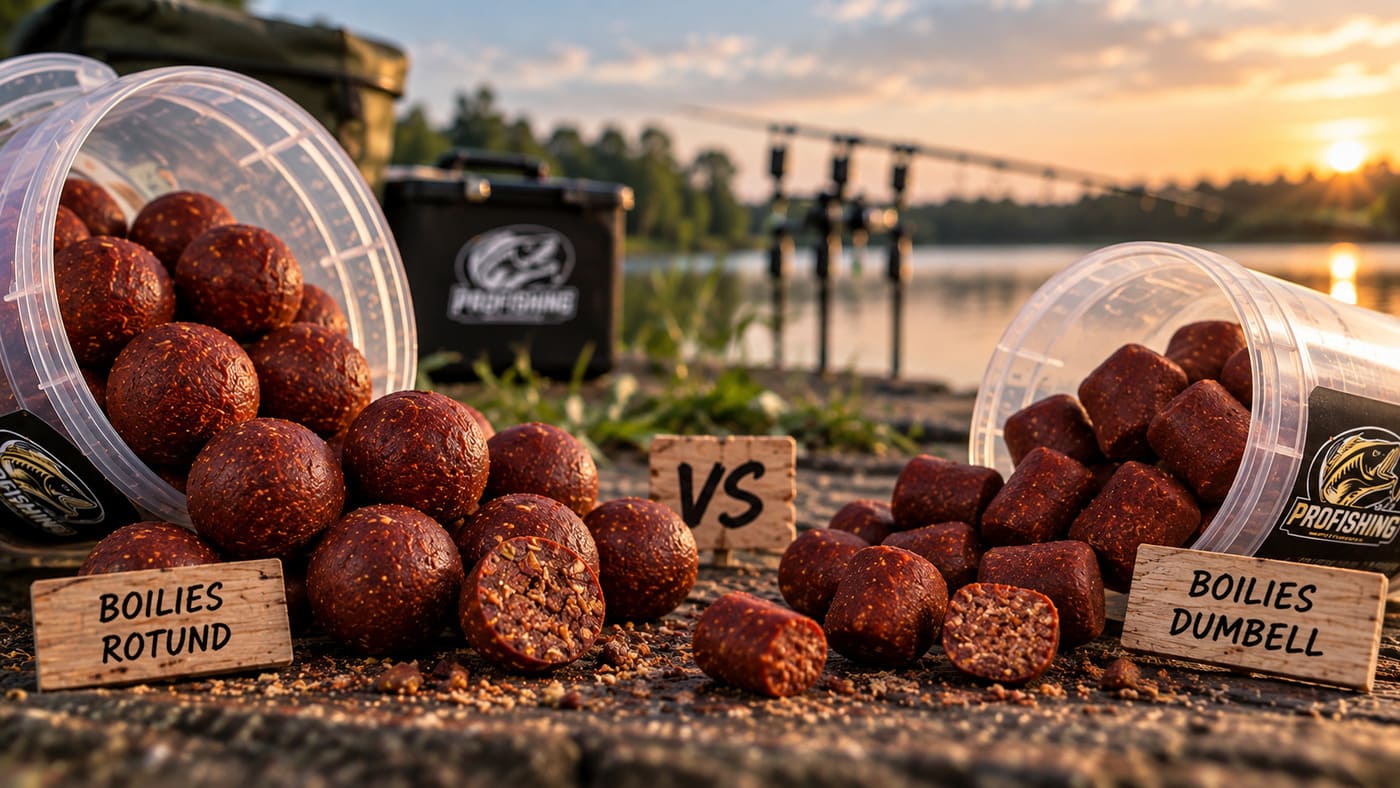 Boilies Dumbell vs. Boilies Rotund: ce alegi pentru pescuitul la crap?